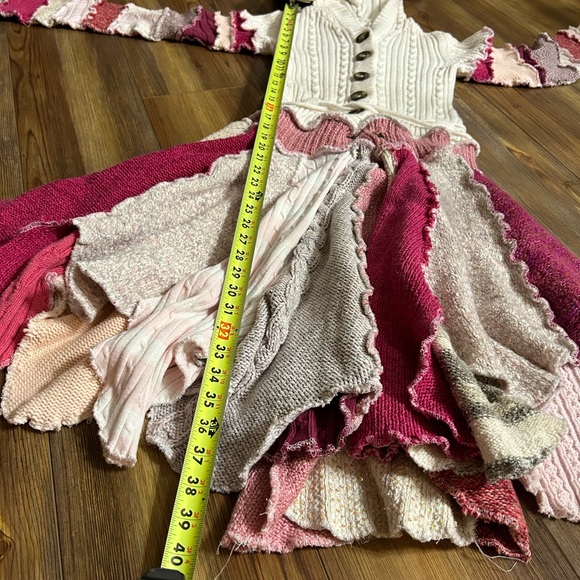 Upcycled Handmade Sweater Coat - Picture 15 of 15
